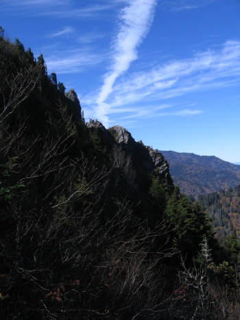 View of Charlies Bunion from the Appalachian Trail