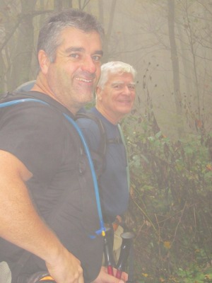 Hikers in the fog