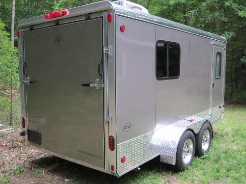 INSTALLING A FISHING POLE HOLDER//CARGO TRAILER CAMPER CONVERSION 