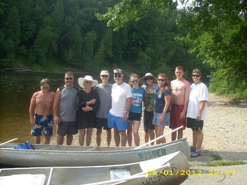 The crew assembled for the canoe trip