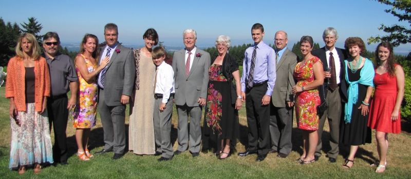 McBride family at Melanie's wedding
