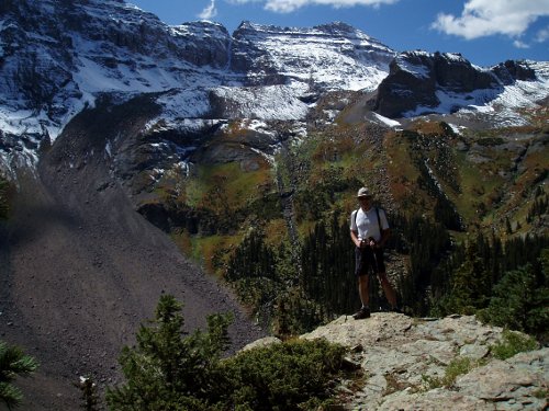 Steve above upper Blue Lakes