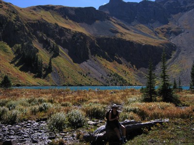 Kathy at Lower Blue Lake