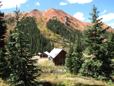 Old buildings at the Vernon Mine site