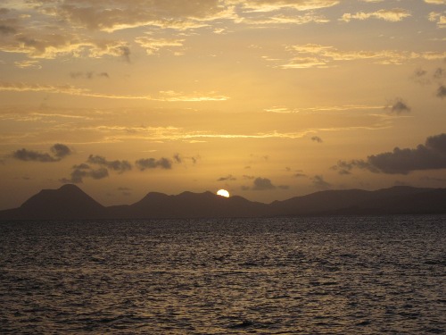 Sunset over Admiralty Bay