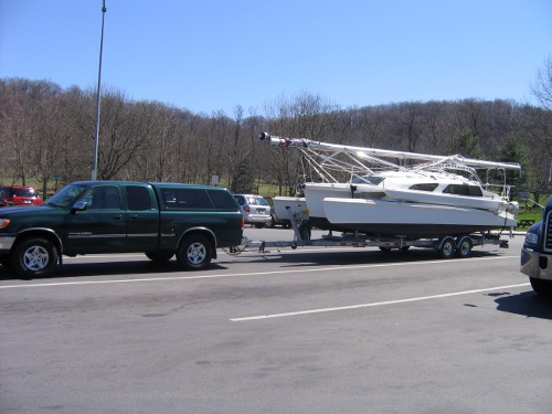 Our new Telstar behind the Toyota Tundra