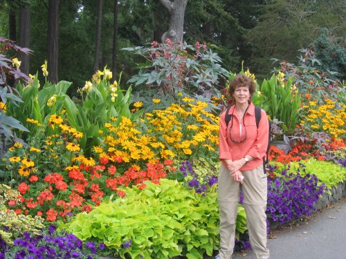 Kathy in the gardens at Beacon Hill