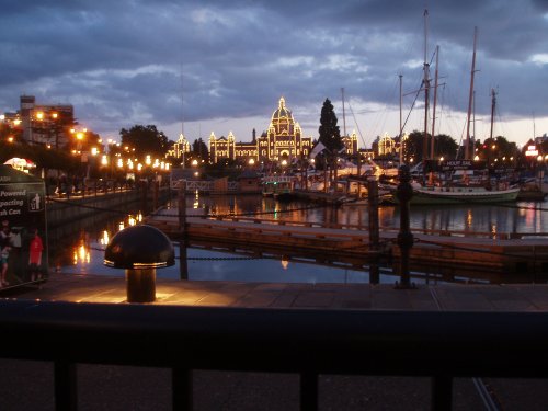 Victoria Harbor in the evening