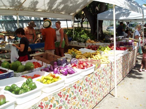 Produce market on Vieques